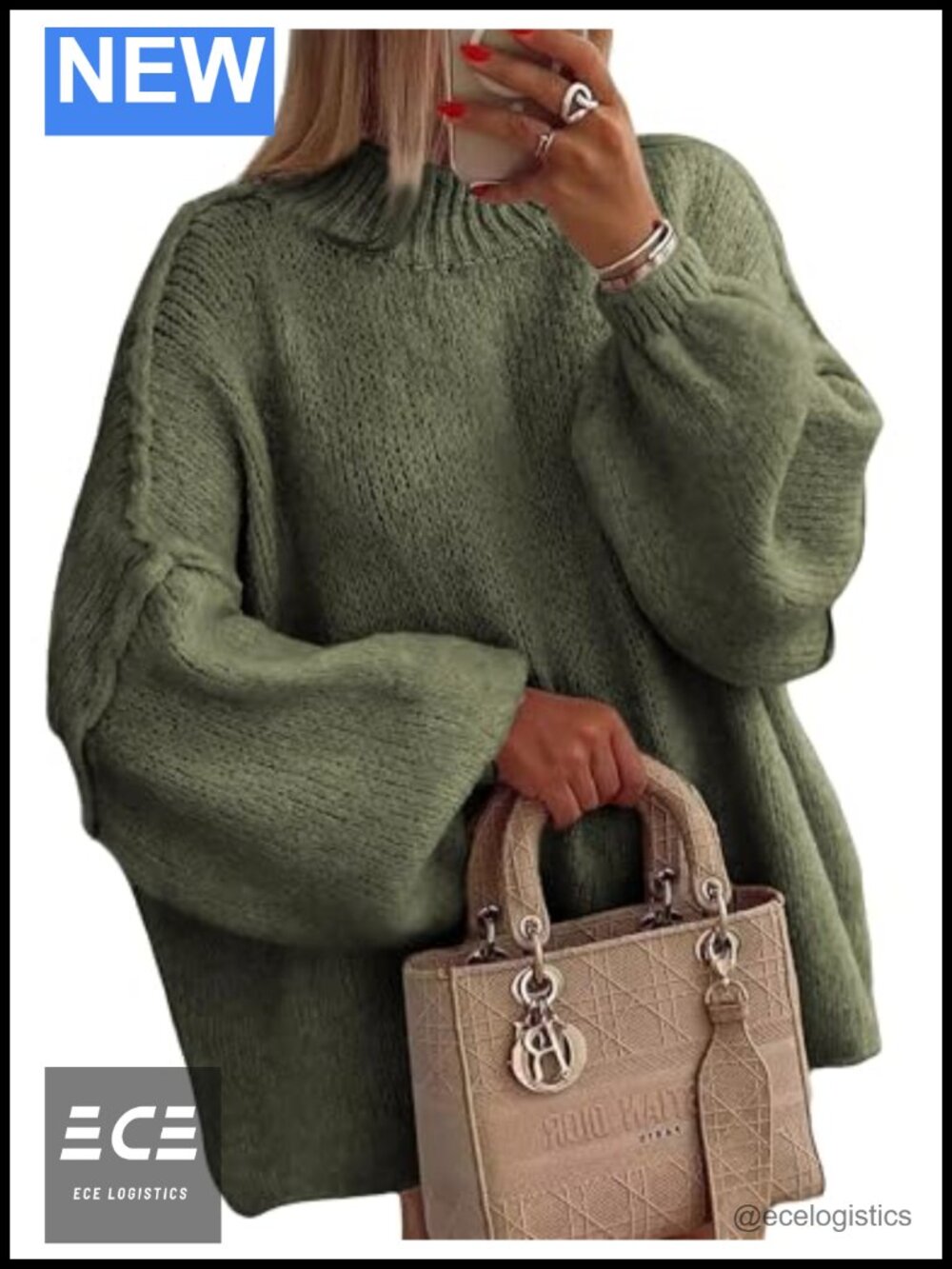 Oversized Fuzzy Crewneck Sweater Long Sleeve Pullover